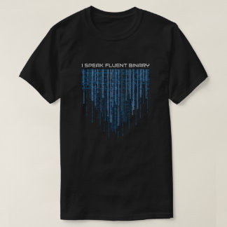 Camiseta Código binário azul