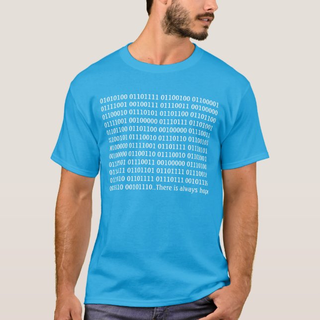 CAMISETA CÓDIGO BINÁRIO COM MENSAGEM GEEK (Frente)