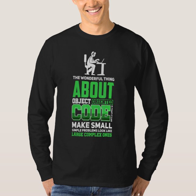 Camiseta Código Binário do Linux do Programador Admin (Frente)
