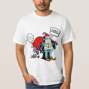 Camiseta Código Binário Robô Papai Noel, isso é hilário