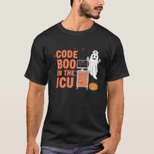 Camiseta Código Boo na UTI Enfermeira Engraçada Halloween