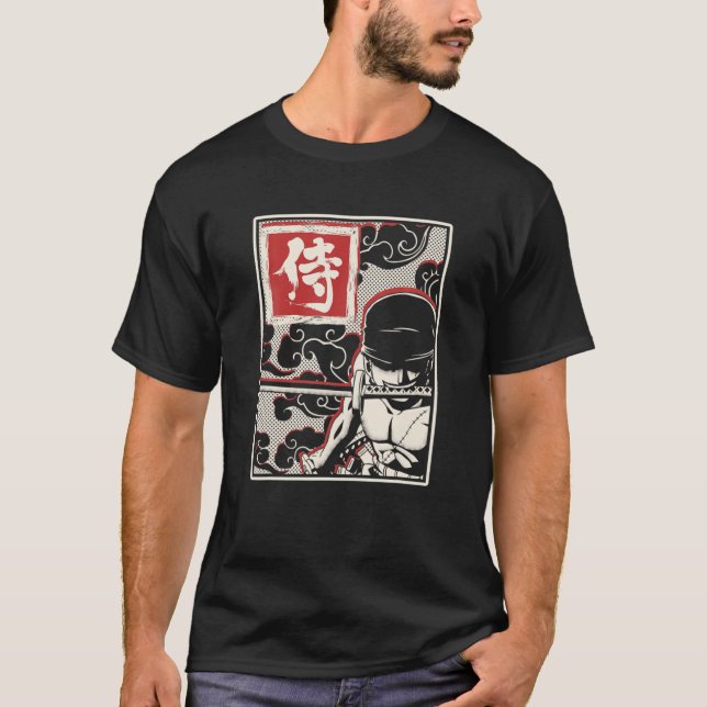 Camiseta Código Bushido Samurai Pirates Anime o Guerreiro J (Frente)