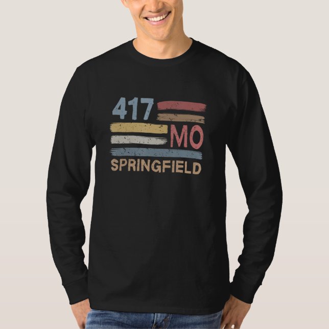 Camiseta Código Da Área De Springfield Retroativo 417 Resid (Frente)