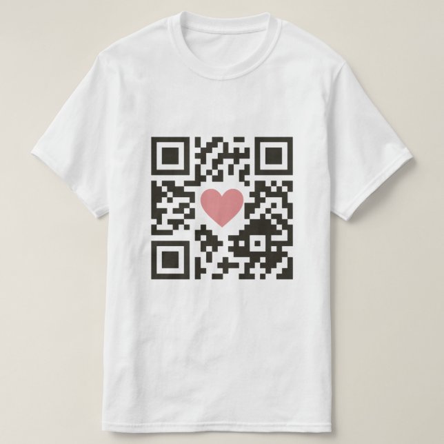 Camiseta Código de Amor QR (Frente do Design)