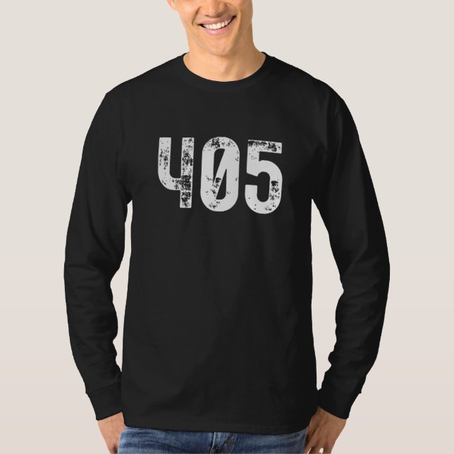 Camiseta Código de Área 405 Oklahoma City OK Código de Área (Frente)