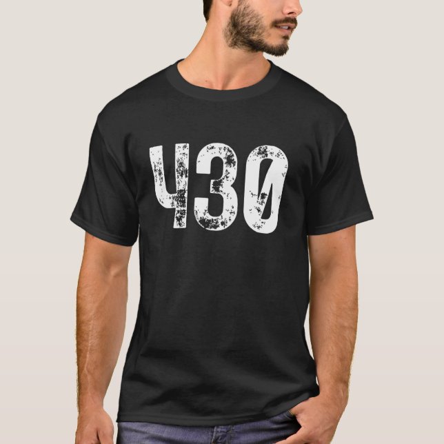 Camiseta Código de área 430 Tyler TX Cód. área telefone cel (Frente)