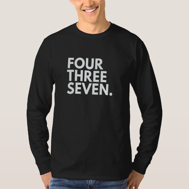 Camiseta Código de Área 437 QUATRO TRÊS SETE Toronto ON Ont (Frente)