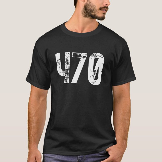 Camiseta Código de área 470 Atlanta GA Canal de área de tel (Frente)