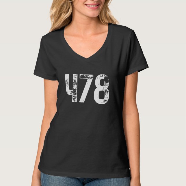 Camiseta Código de Área 478 Macon GA Código de Área de Tele (Frente)