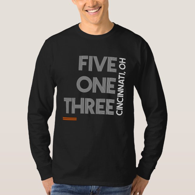 Camiseta Código de Área 513 Cincinnati Ohio Código de Área  (Frente)