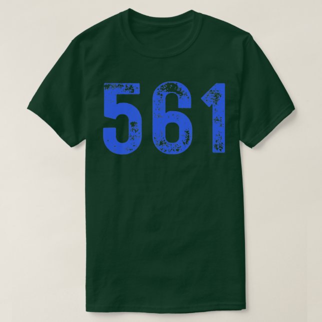 Camiseta Código de área 561 para Palm Beach County Florida  (Frente do Design)