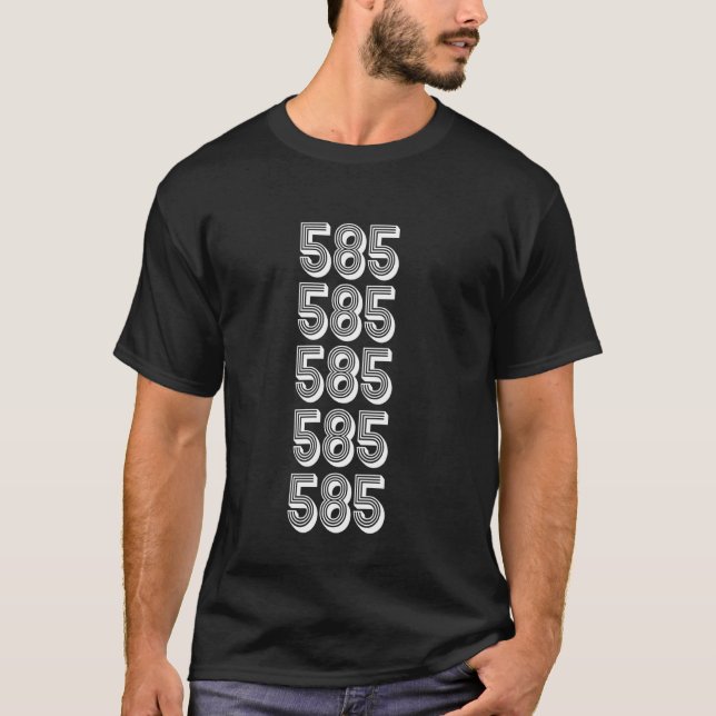Camiseta Código de Área 585 Warren MI (Frente)