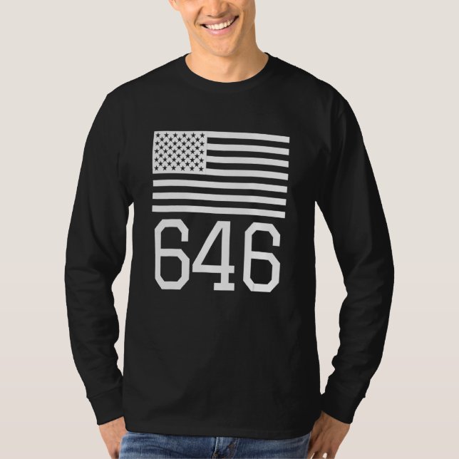 Camiseta Código de Área 646 American Flag Usa Nova Iorque M (Frente)