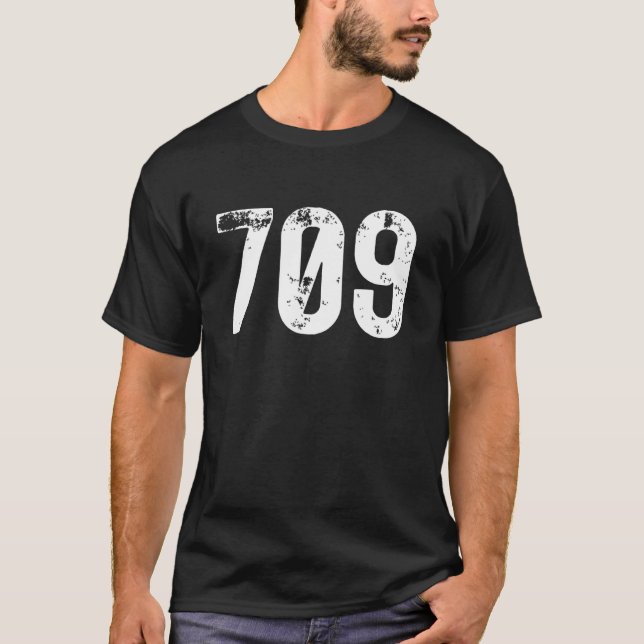 Camiseta Código de área 709 Newfound Labrador Mobile Area C (Frente)
