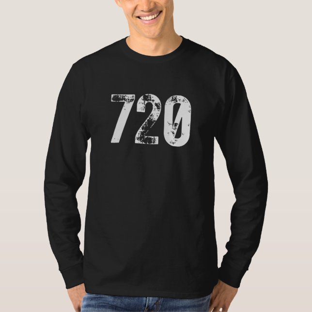 Camiseta Código de Área 720 Denver CO Código de Área de Tel (Frente)