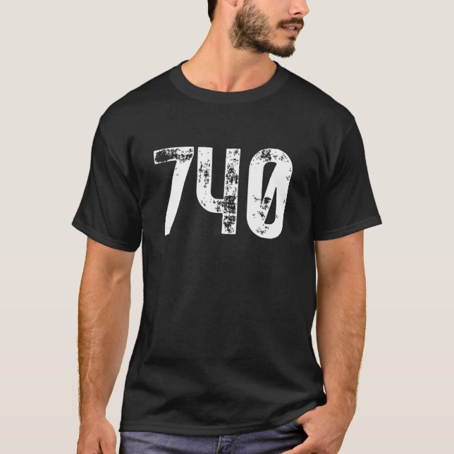 Camiseta Código de Área 740 Newark OH Código de Área de Tel (Frente)