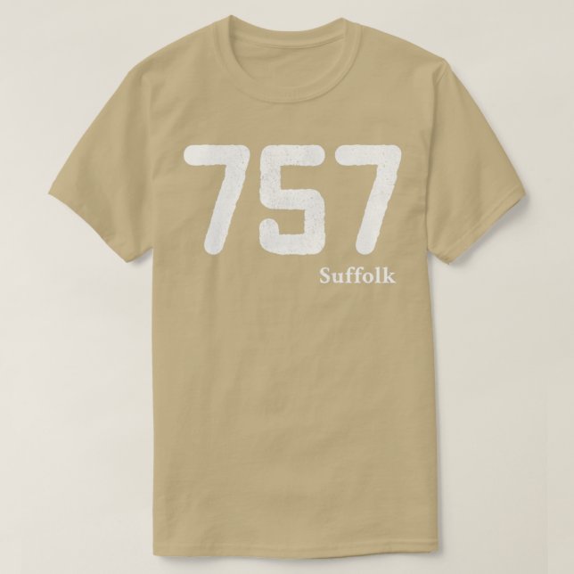 Camiseta Código de área 757 Suffolk Virginia (Frente do Design)