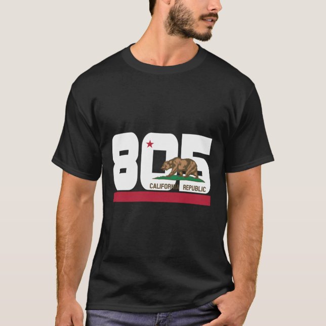 Camiseta Código de área 805 Slo Papais noeis Barbara Califo (Frente)