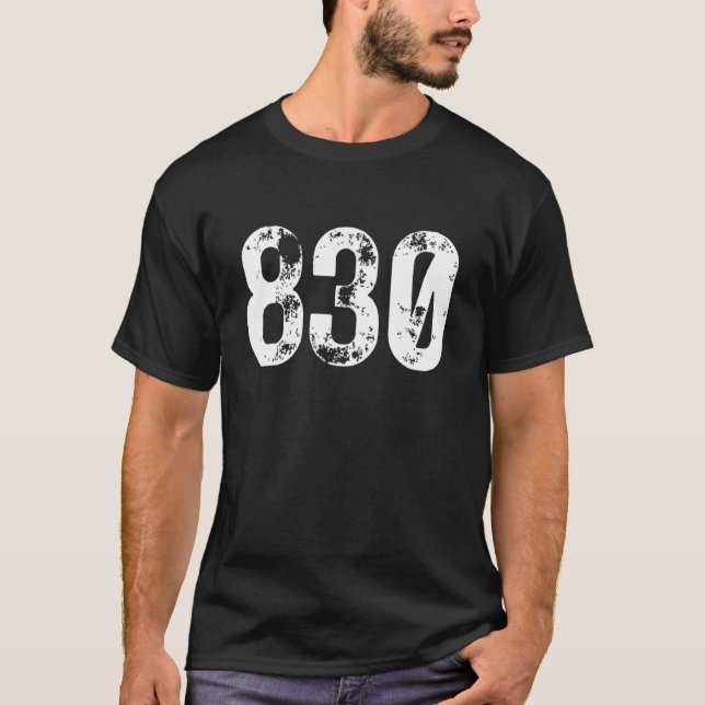 Camiseta Código de área 830 Novos Braunfels TX Código de ár (Frente)