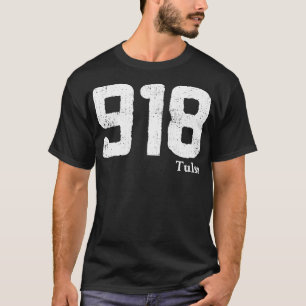Camiseta Código de área 918 Tulsa Oklahoma Vintage em dific
