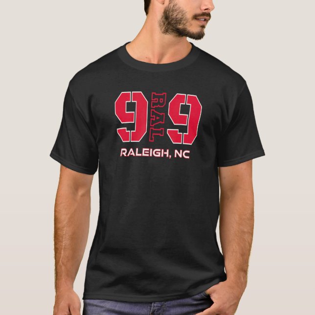 Camiseta Código de Área 919 Raleigh North Carolina NC GPS C (Frente)