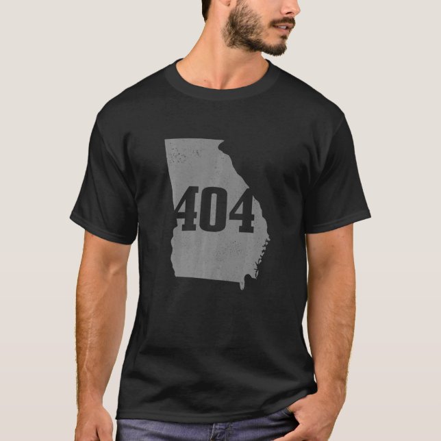 Camiseta Código de Área Atlanta 404 Atl Georgia Mapear Orgu (Frente)