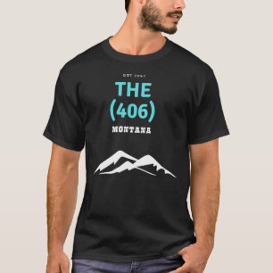 Camiseta Código de área de 406 Montana