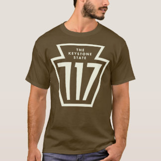 Camiseta Código de Área de Chave da Pensilvânia 717 Tan