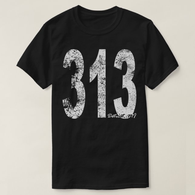 Camiseta Código de área de colheita 313 (Frente do Design)