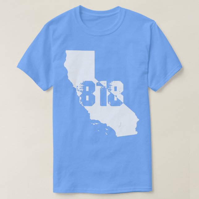 Camiseta Código de área de Los Angeles California 818 (Frente do Design)