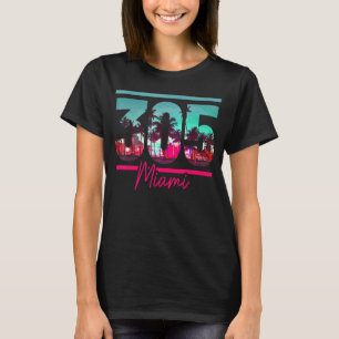 Camiseta Código de Área de Miami 305 - Prítico de Palmeiras