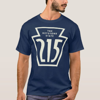 Camiseta Código de área de pedra-chave da Pensilvânia 215 T