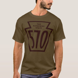 Camiseta Código de área de pedra-chave da Pensilvânia 570 B