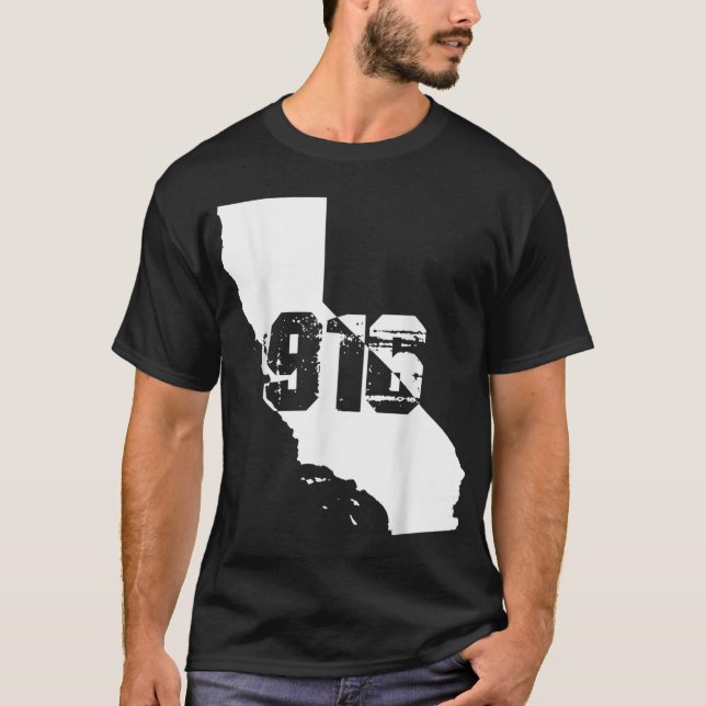 Camiseta Código de área de Sacramento California 916 (Frente)