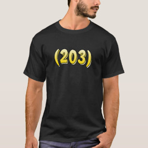 Camiseta Código de área do Connecticut 203 Bridgeport New H