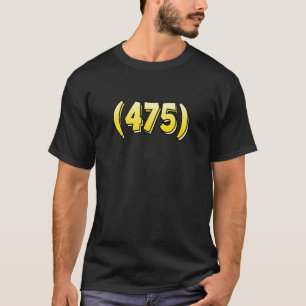 Camiseta Código de área do Connecticut 475 Bridgeport New H