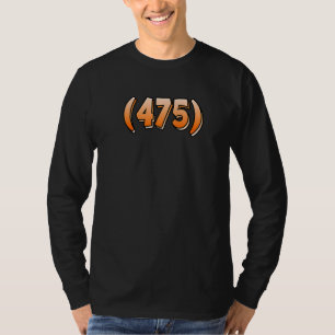 Camiseta Código de área do Connecticut 475 Bridgeport New H