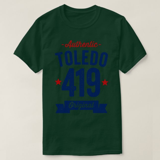 Camiseta Código de área Toledo 419 autêntico (Frente do Design)