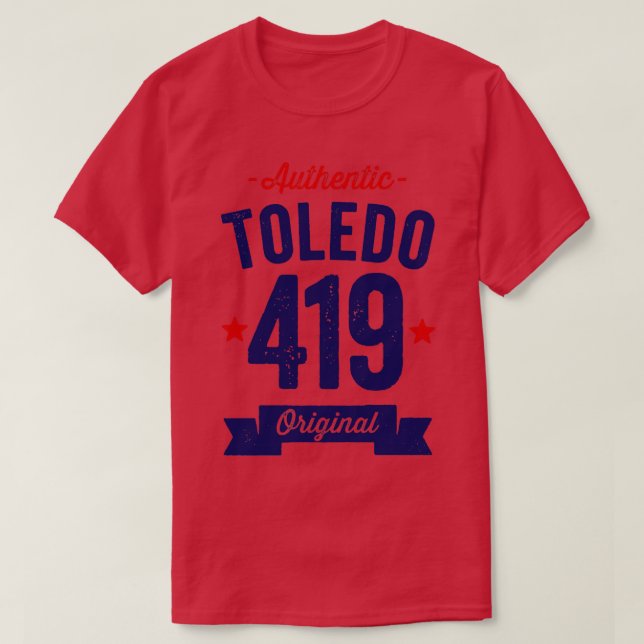 Camiseta Código de área Toledo 419 autêntico (Frente do Design)