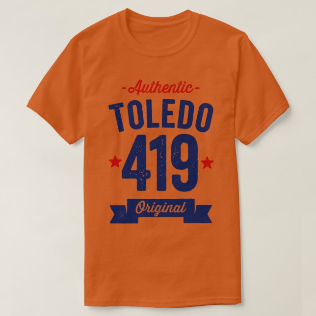 Camiseta Código de área Toledo 419 autêntico (Frente do Design)