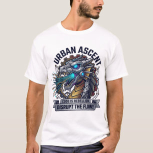 Camiseta Código de Ascensão Urbana É Rebelião Dragão Cibern