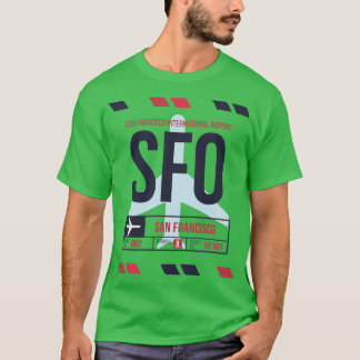 Camiseta Código de Bagagem A do Aeroporto SFO de São Franci