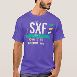 Camiseta Código de Bagagem do Aeroporto SXF de Berlim