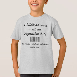 Camiseta código de barras, cones da infância com um dat d
