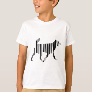 Camiseta CÓDIGO DE BARRAS DE CÃO Design de Padrão de Código