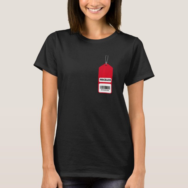 Camiseta Código de barras de preço legal sem preço (Frente)