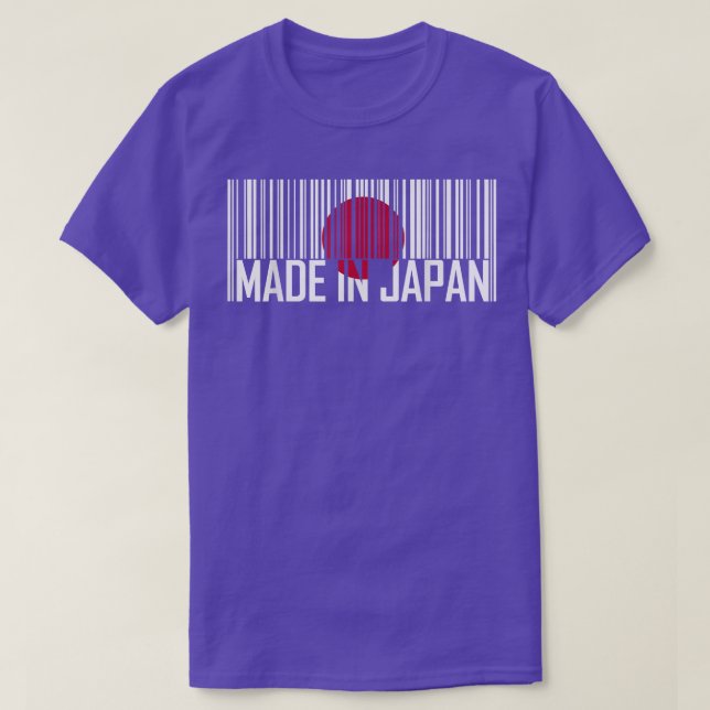 Camiseta Código de barras de sinalizador MAIN JAPAN (Frente do Design)