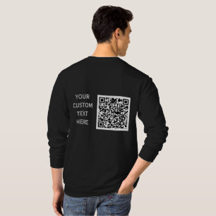 Camiseta Código de barras de texto personalizado para negóc