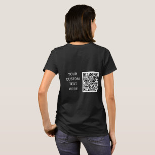 Camiseta Código de barras de texto personalizado para negóc
