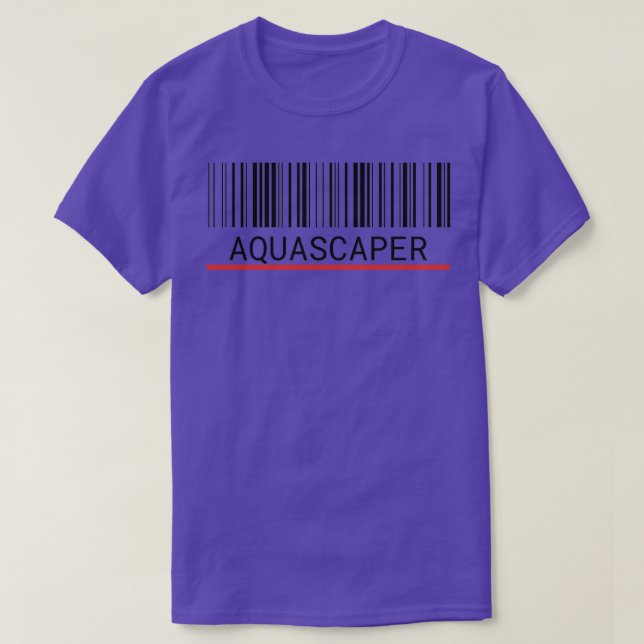 Camiseta Código de barras do Aquascaper (Frente do Design)